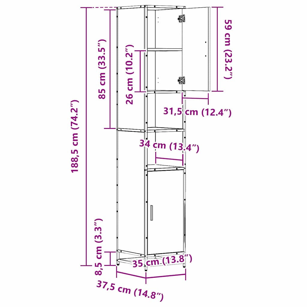 Juego de muebles de baño con cajón 3 pcs Madera envejecida
