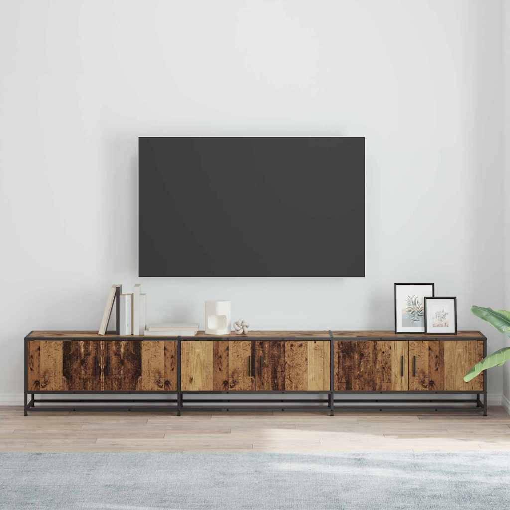 TV units 2 pcs Old Wood 210 x 35 x 41 cm