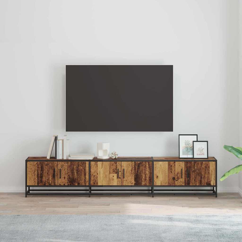 Unidades de TV 2 pcs Madera Vieja 210 x 35 x 41 cm