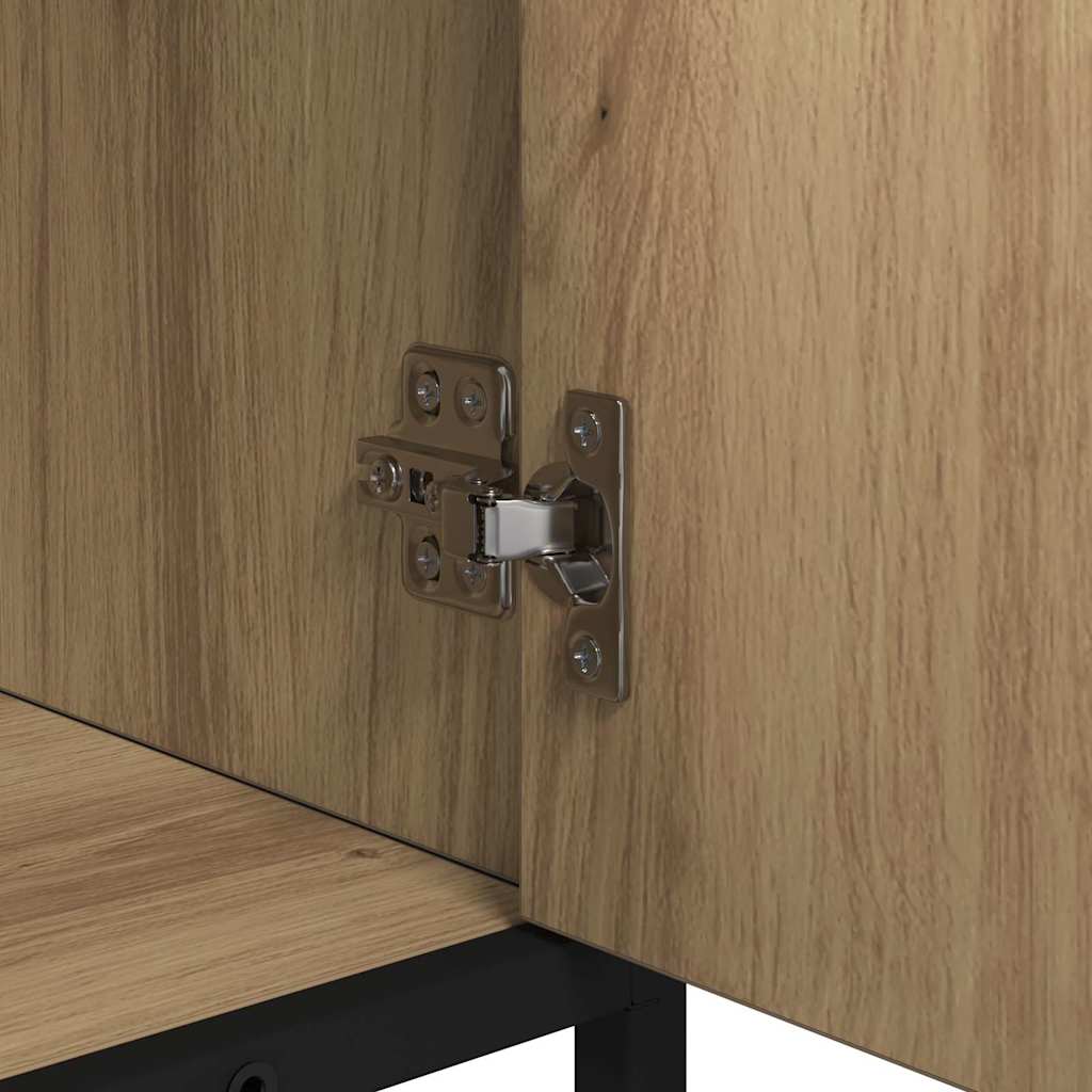 Juego de muebles de baño con cajón 2 pcs Roble artesanal