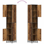 Juego de muebles de baño con estante 3 pcs Madera envejecida