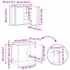 Juego de muebles de baño 3 pcs Roble Negro Madera de ingeniería