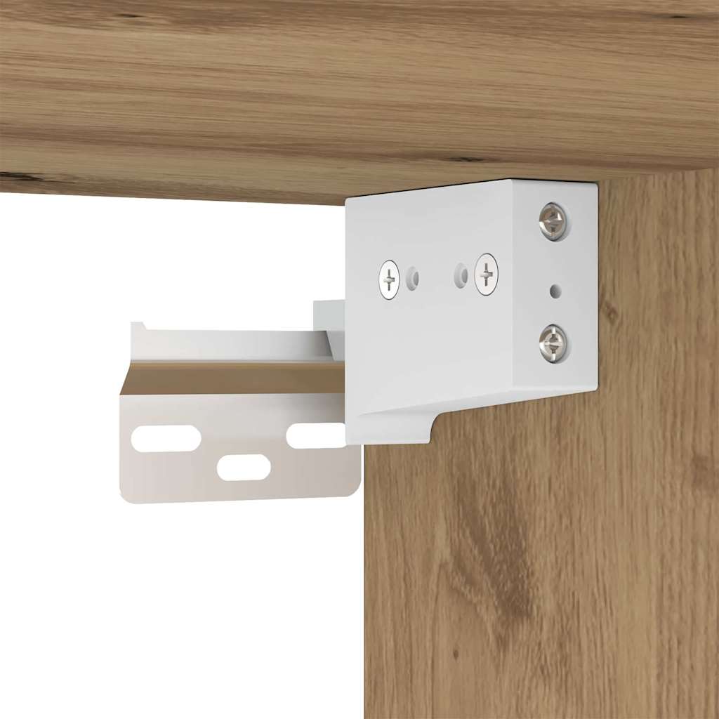 Juego de muebles de baño con cajón 4 pcs Roble artesanal