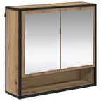 Juego de muebles de baño con cajón 4 pcs Roble artesanal