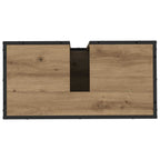 Juego de muebles de baño con cajón 4 pcs Roble artesanal