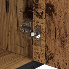 Juego de muebles de baño con estante 3 pcs Madera envejecida