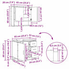 Juego de muebles de baño con cajón 3 pcs Madera envejecida