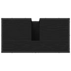 Juego de muebles de baño 3 pcs Roble Negro Madera de ingeniería
