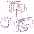 Juego de muebles de baño con cajón 2 pcs Roble artesanal