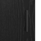 Juego de muebles de baño 2 pcs Roble Negro Madera de ingeniería
