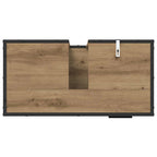 Juego de muebles de baño con cajón 4 pcs Roble artesanal