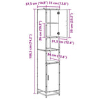 Juego de muebles de baño 3 pcs Roble Negro Madera de ingeniería