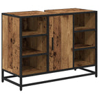 Juego de muebles de baño con cajón 3 pcs Madera envejecida