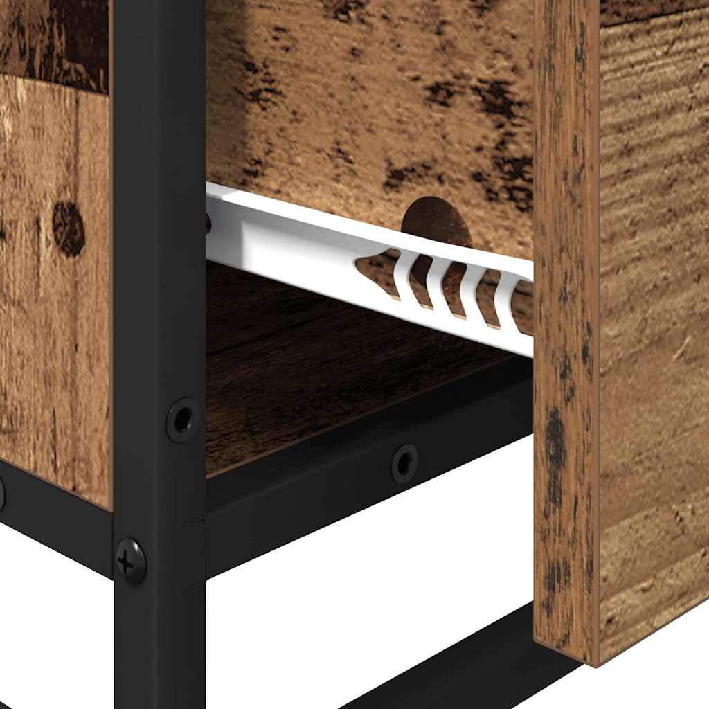 Juego de muebles de baño con cajón 4 pcs Madera vieja