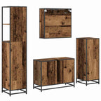 Juego de muebles de baño con cajón 4 pcs Madera vieja