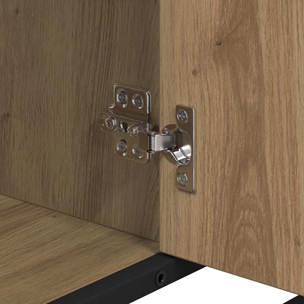 Juego de muebles de baño con cajón 4 pcs Roble artisan
