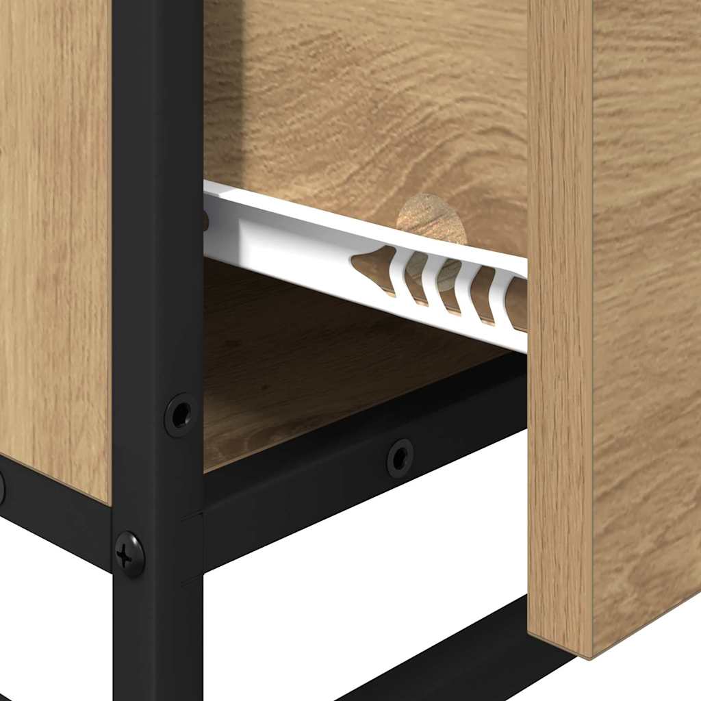 Juego de muebles de baño con cajón 4 pcs Roble artisan