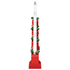 Puente de velas navideñas con 7 LED 3 pcs Rojo 39.5 x 5 x 29 cm