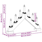 Puente de velas navideñas con 7 LED 3 pcs Rojo 39.5 x 5 x 29 cm