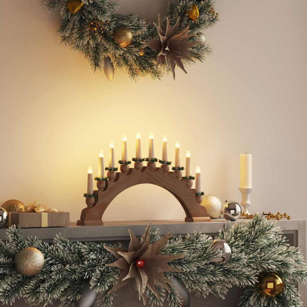 Arco de Velas de Navidad con 10 Velas LED 3 pcs Rojo