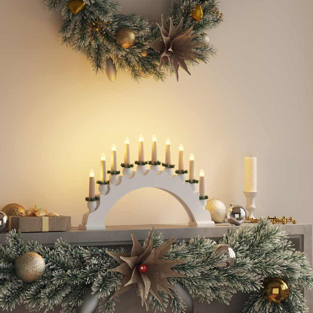 Arco de Velas de Navidad con 10 Velas LED 3 pcs Rojo