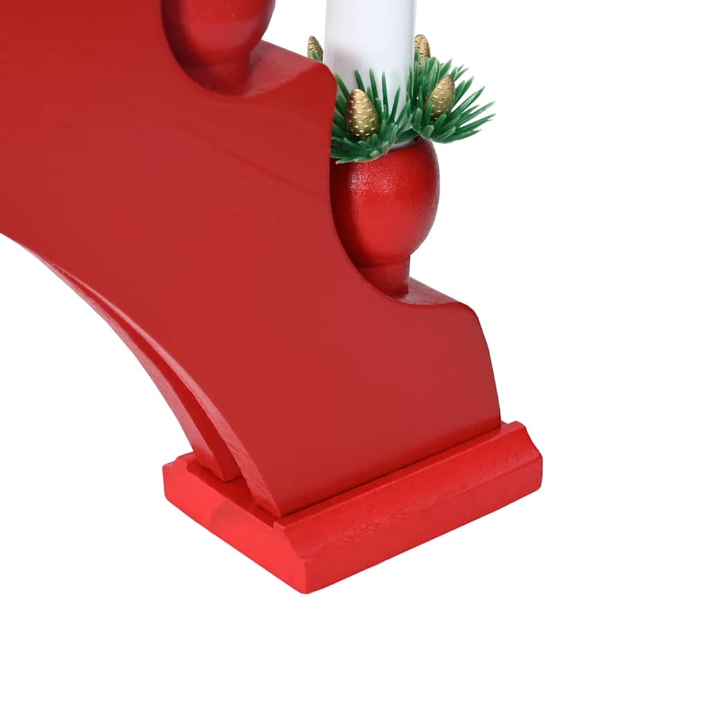 Arco de Velas de Navidad con 10 Velas LED 3 pcs Rojo