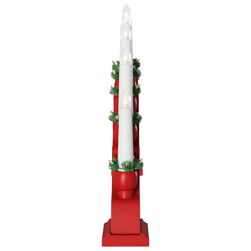 Arco de Velas de Navidad con 10 Velas LED 3 pcs Rojo