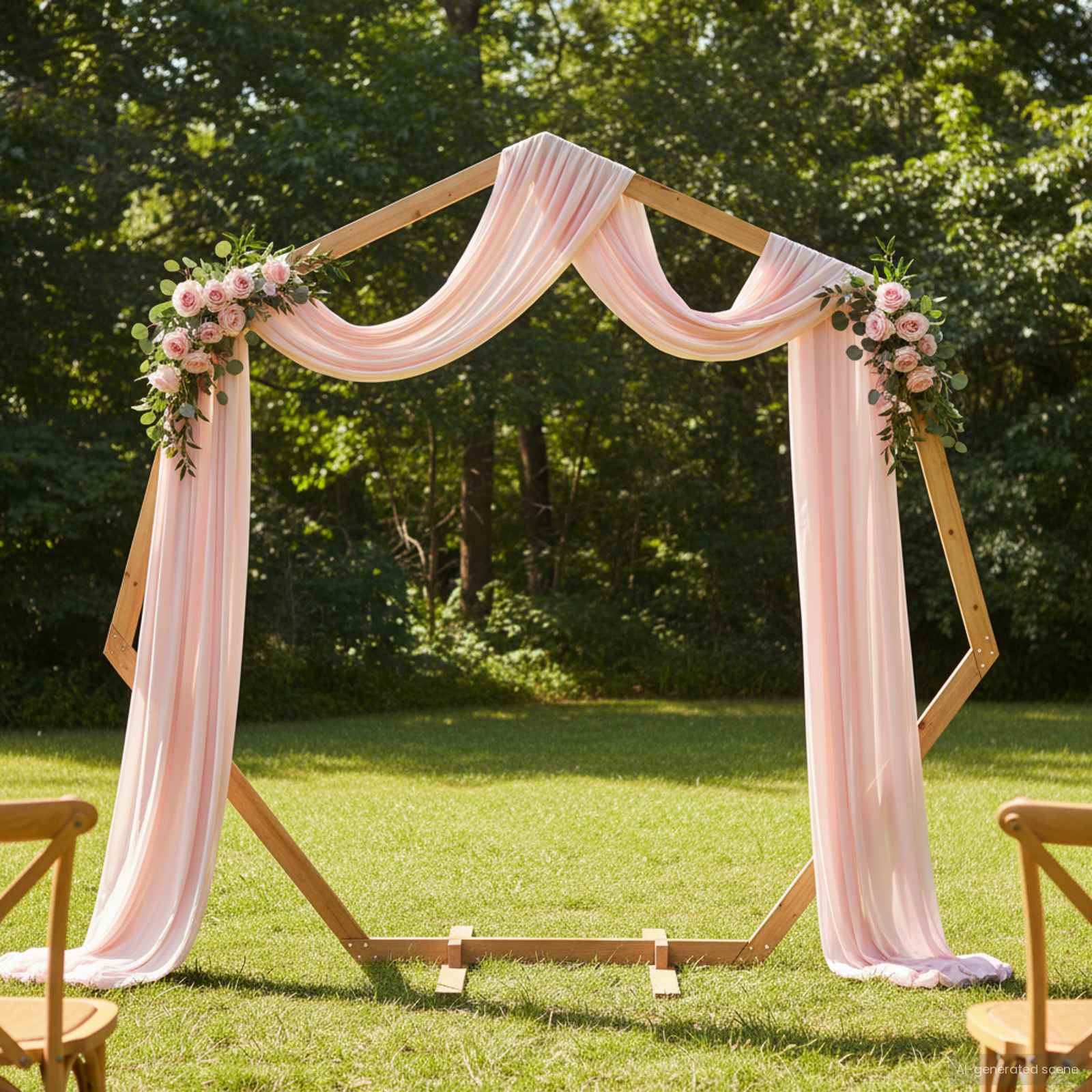 Arco de Boda Marrón Claro 202 x 95 x 254 cm