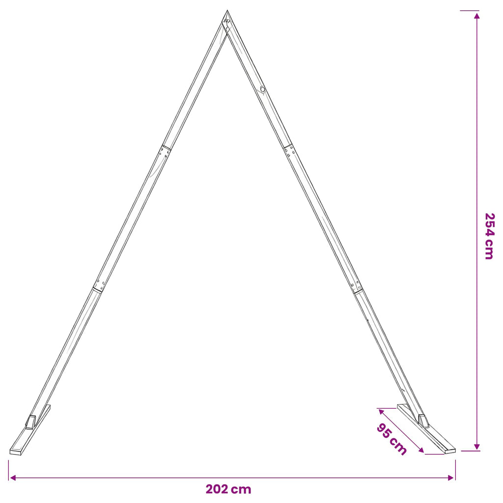Arco de Boda Marrón Claro 202 x 95 x 254 cm