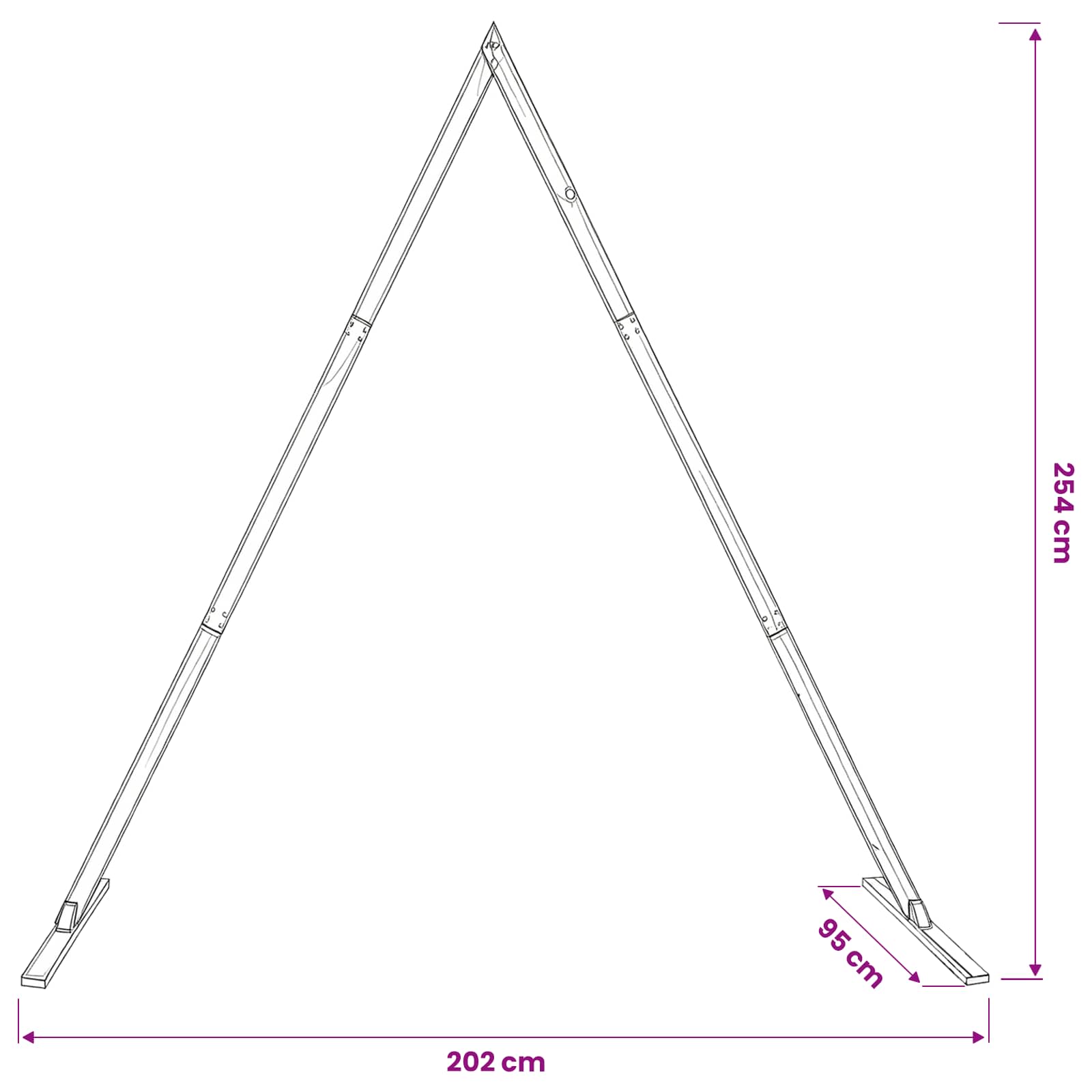 Arco de Boda Marrón Claro 202 x 95 x 254 cm