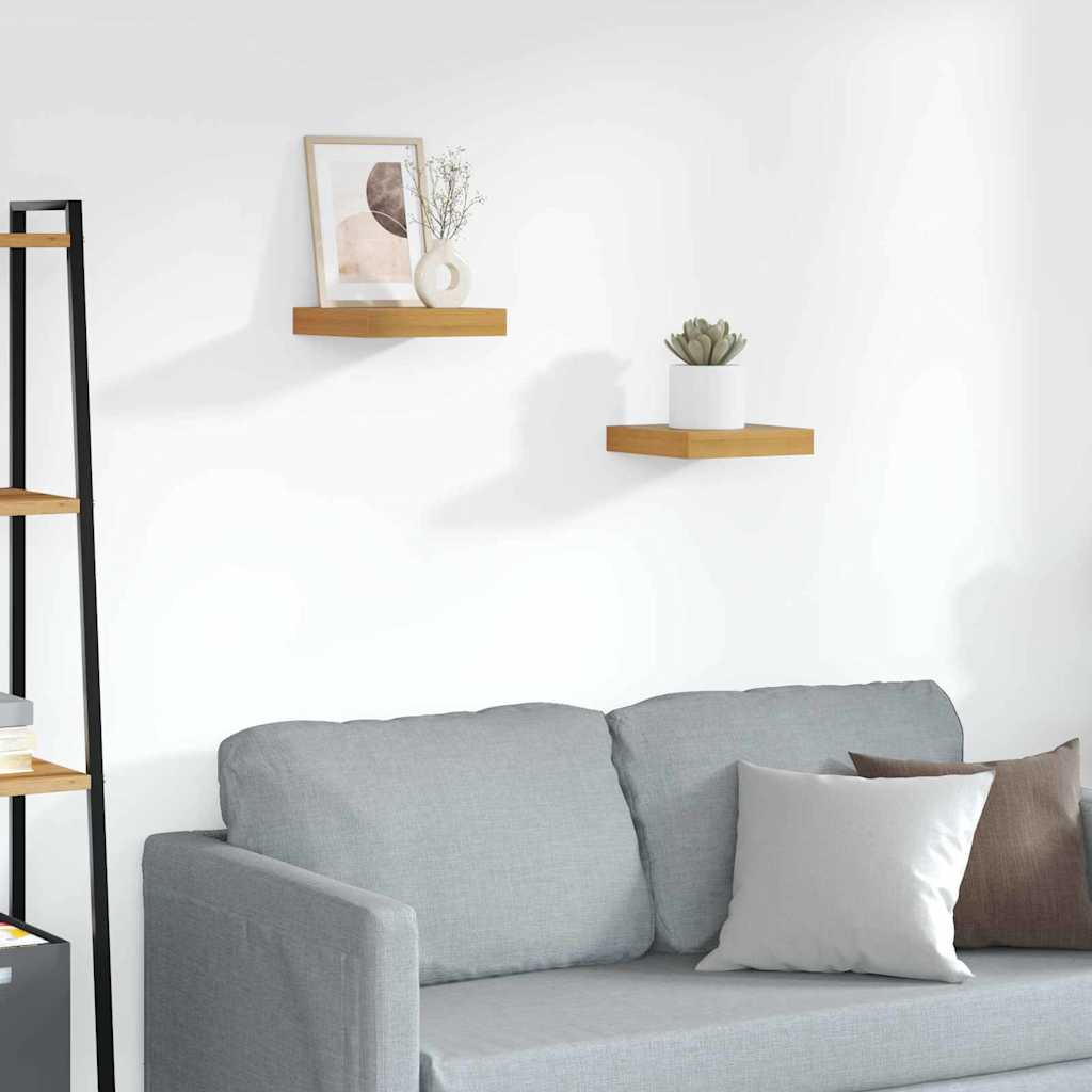 Estante de pared 2 pcs Beige 120 x 23,5 x 4 cm
