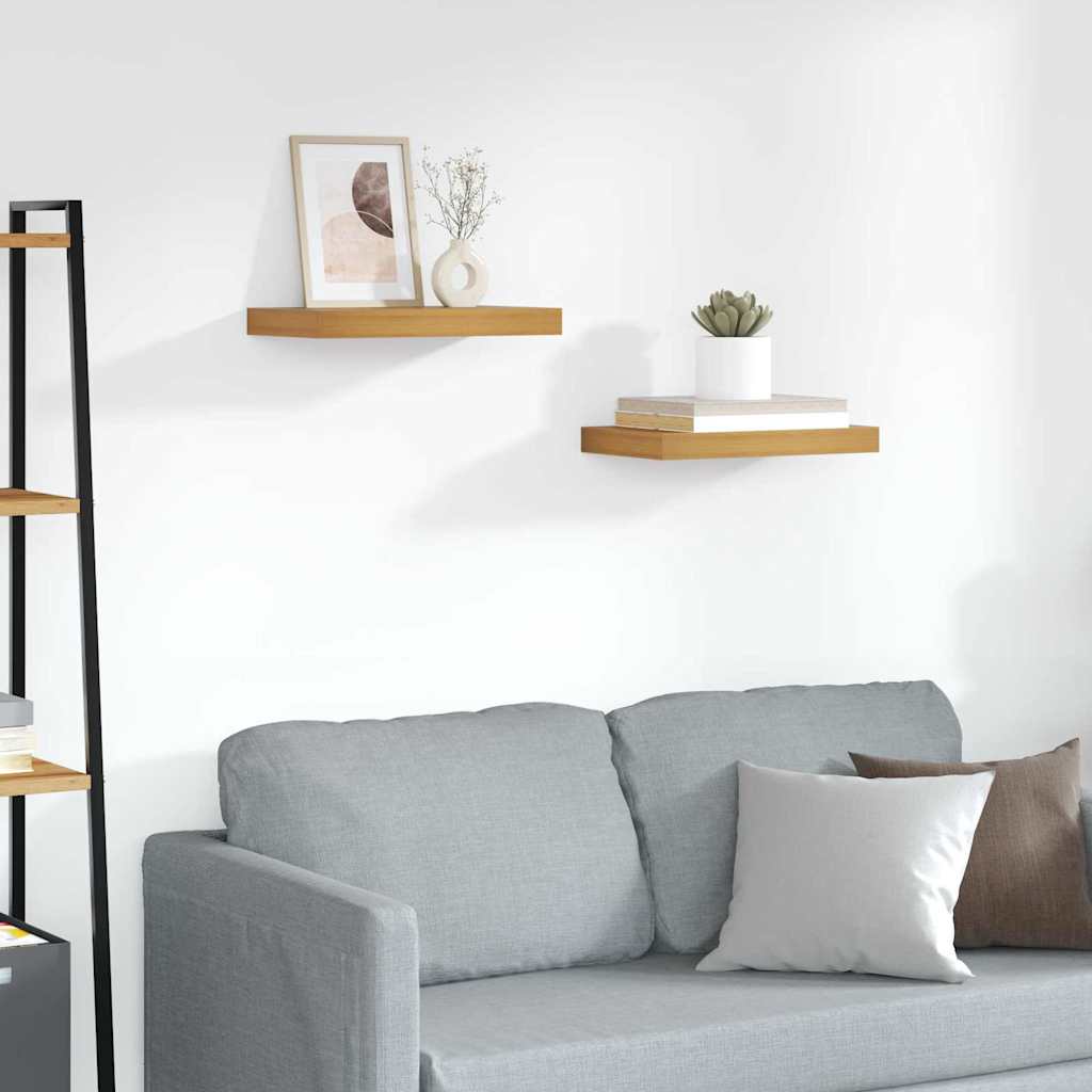 Estante de pared 2 pcs Beige 120 x 23,5 x 4 cm