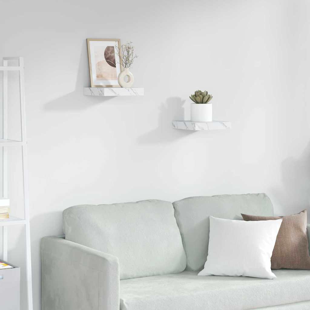 Estante de pared 2 pcs Beige 120 x 23,5 x 4 cm