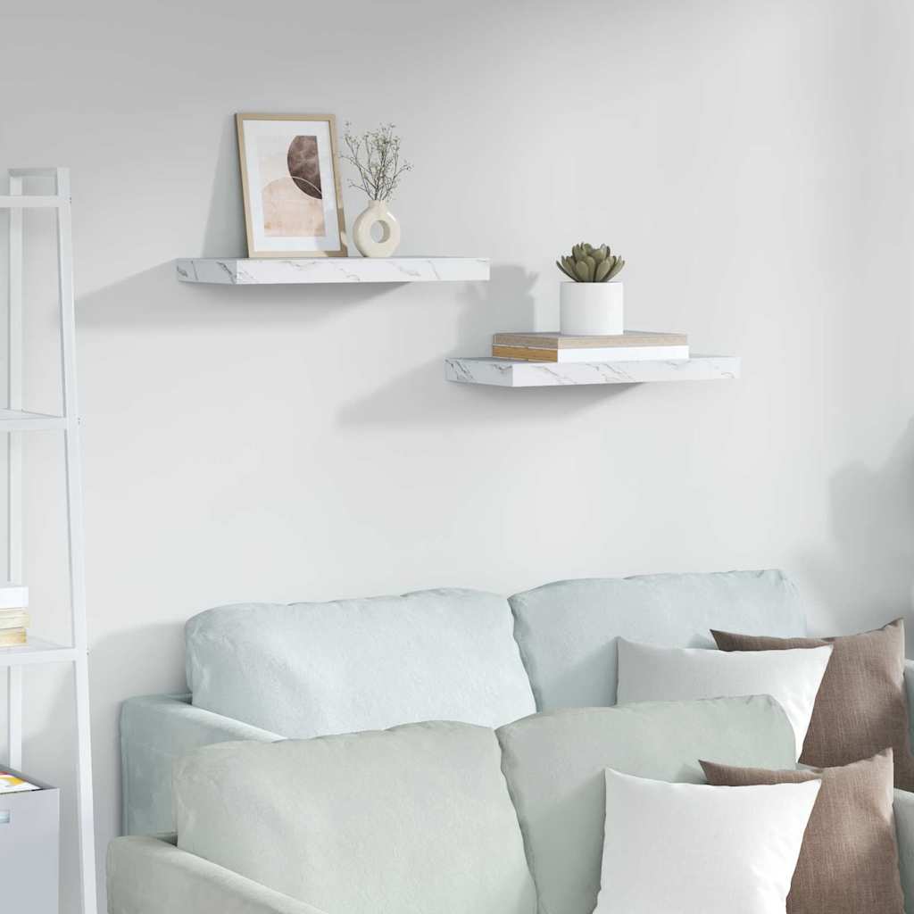 Estante de pared 2 pcs Beige 120 x 23,5 x 4 cm