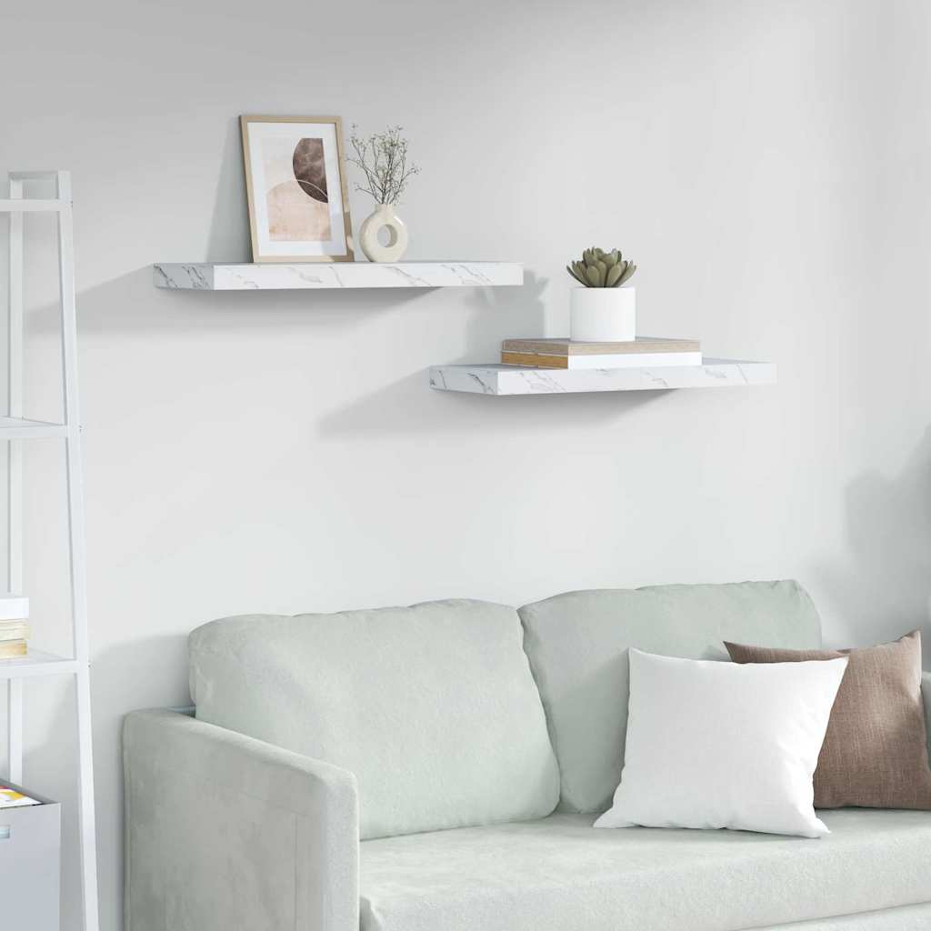 Estante de pared 2 pcs Beige 120 x 23,5 x 4 cm
