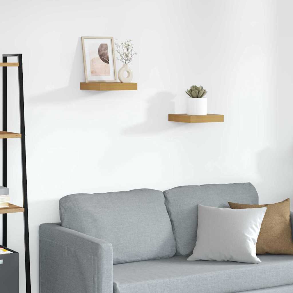 Estante de pared 2 pcs Beige 120 x 23,5 x 4 cm