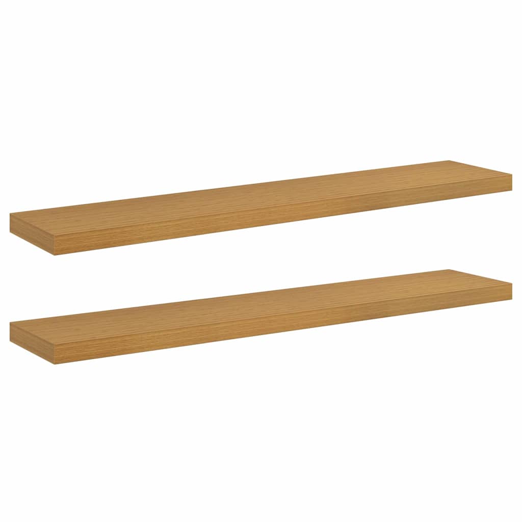 Estante de pared 2 pcs Beige 120 x 23,5 x 4 cm