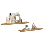 Estante de pared 2 pcs Beige 120 x 23,5 x 4 cm