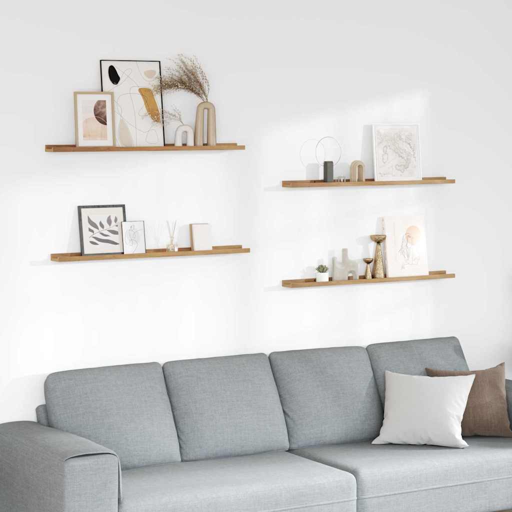 Estante de pared 2 pcs Beige 40 x 9 x 3 cm Madera de ingeniería