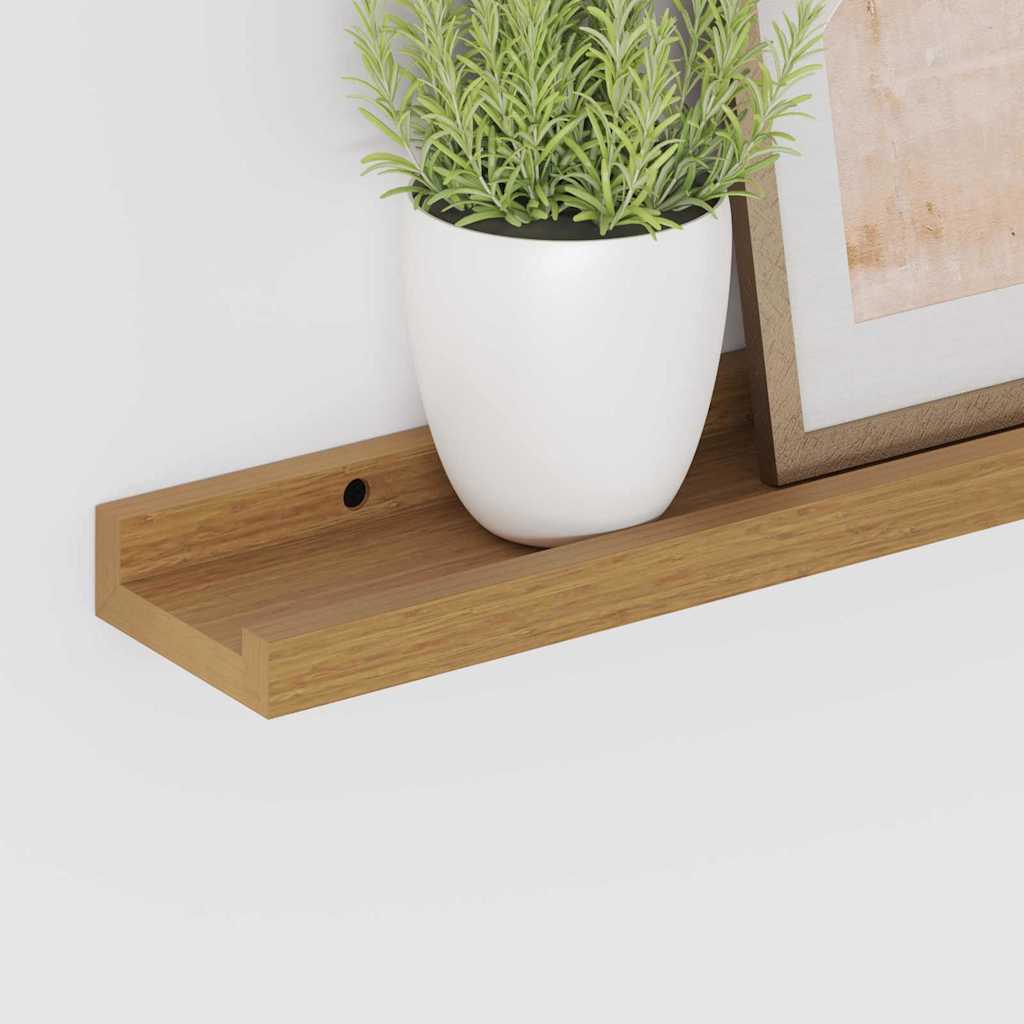 Estante de pared 2 pcs Beige 40 x 9 x 3 cm Madera de ingeniería