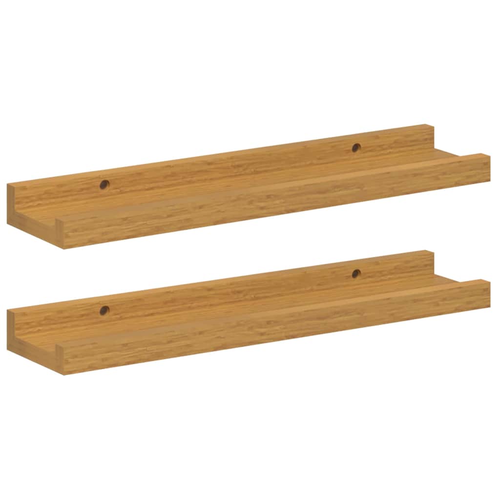 Estante de pared 2 pcs Beige 40 x 9 x 3 cm Madera de ingeniería