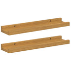 Estante de pared 2 pcs Beige 40 x 9 x 3 cm Madera de ingeniería