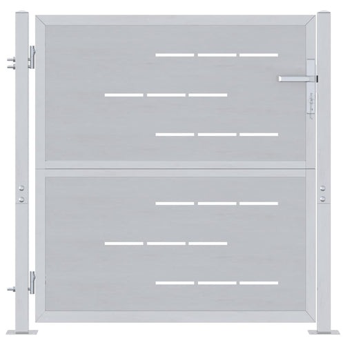 Puerta de jardín Plateado 85 x 97 cm Acero inoxidable