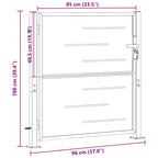 Puerta de jardín Plateado 85 x 97 cm Acero inoxidable