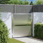 Puerta de jardín Plateado 85 x 97 cm Acero inoxidable