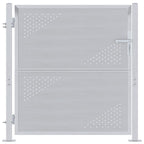 Puerta de jardín Plateado 85 x 97 cm Acero inoxidable