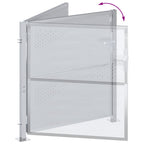Puerta de jardín Plateado 85 x 97 cm Acero inoxidable