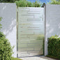 Puerta de jardín Plateado 85 x 120 cm Acero inoxidable