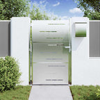 Puerta de jardín Plateado 85 x 120 cm Acero inoxidable