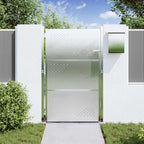 Puerta de jardín Plateado 85 x 120 cm Acero inoxidable